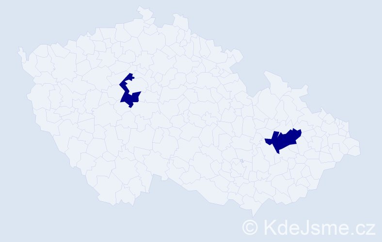 Příjmení: 'Plop', počet výskytů 2 v celé ČR
