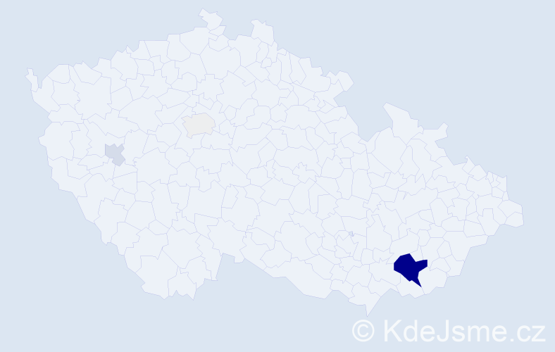 Příjmení: 'Marovičová', počet výskytů 25 v celé ČR