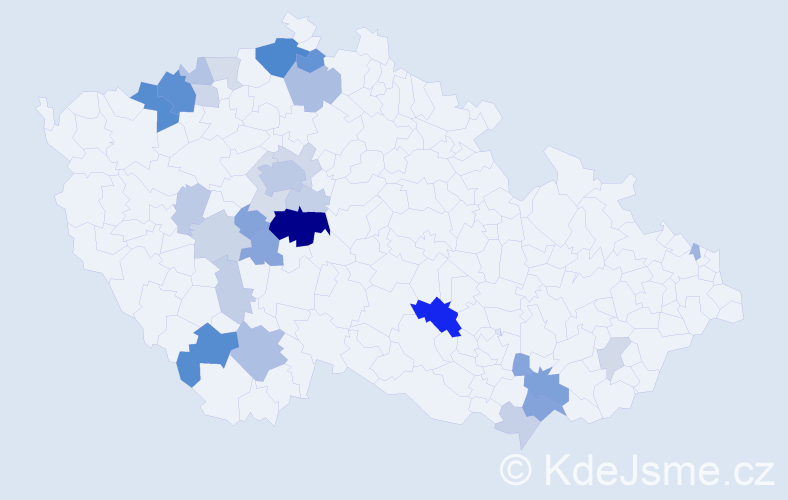 Příjmení: 'Brejšková', počet výskytů 78 v celé ČR