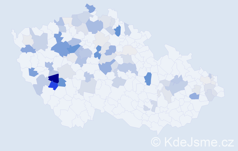 Příjmení: 'Barochová', počet výskytů 308 v celé ČR