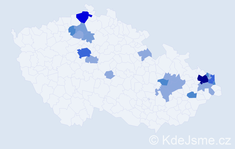 Příjmení: 'Pajonk', počet výskytů 55 v celé ČR