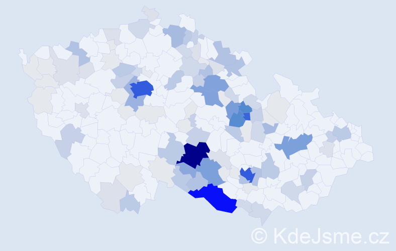 Příjmení: 'Štancl', počet výskytů 490 v celé ČR