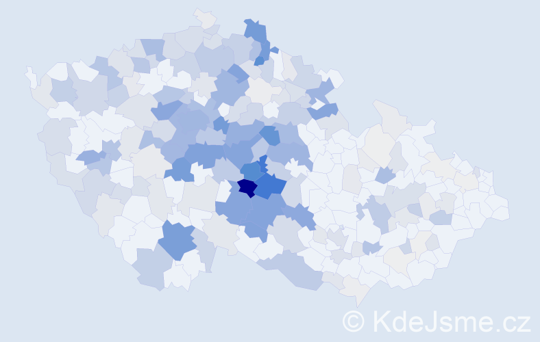 Příjmení: 'Jirák', počet výskytů 1037 v celé ČR