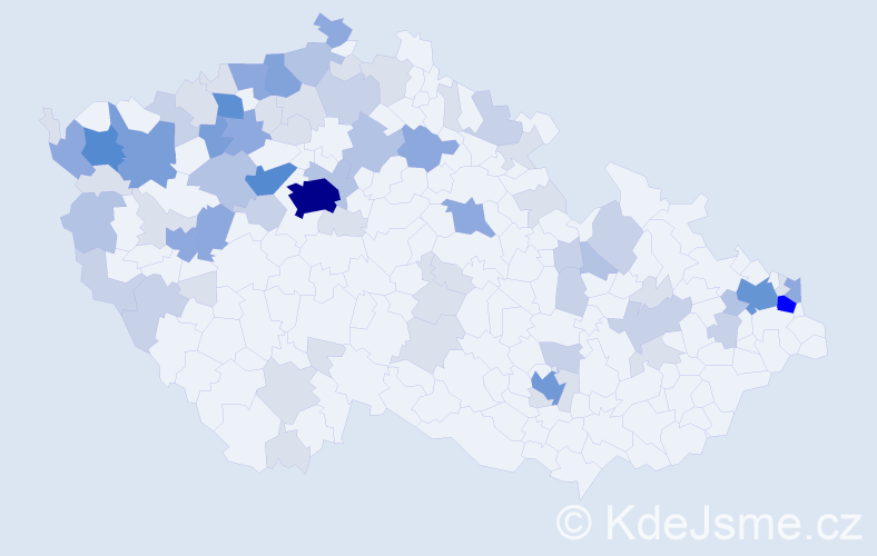 Příjmení: 'Semanová', počet výskytů 222 v celé ČR