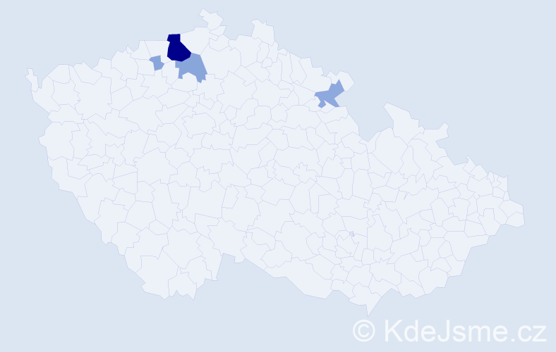 Příjmení: 'Čisar', počet výskytů 14 v celé ČR