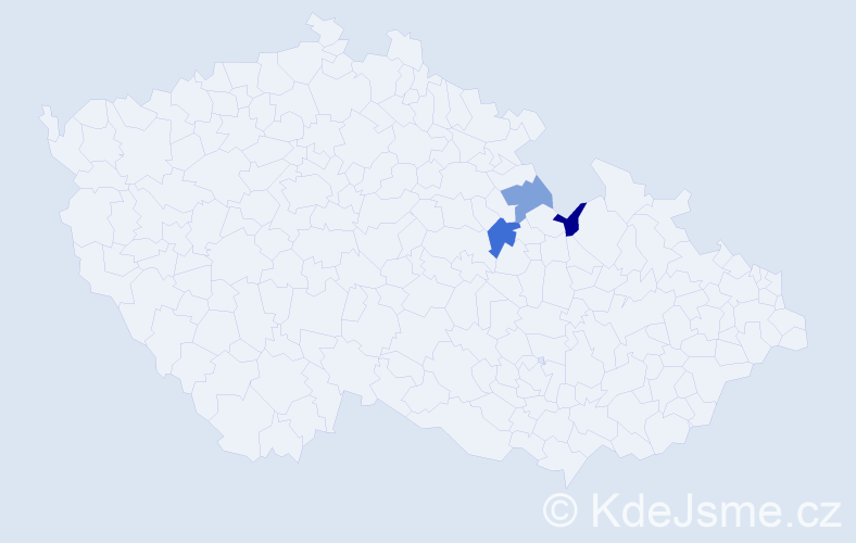 Příjmení: 'Kotras', počet výskytů 4 v celé ČR