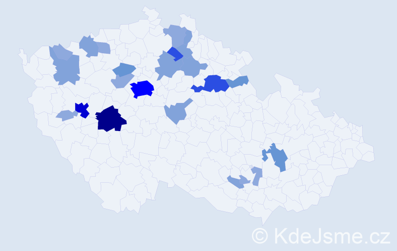 Příjmení: 'Telenská', počet výskytů 62 v celé ČR
