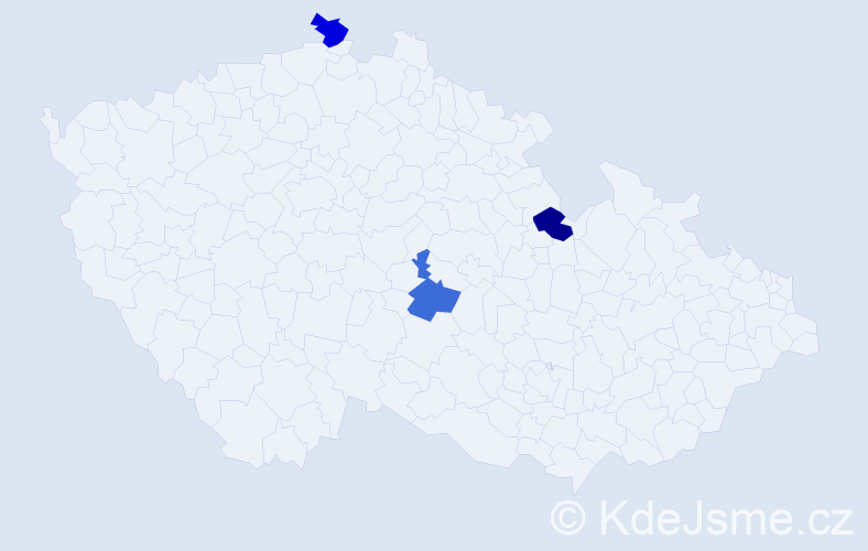 Příjmení: 'Delgermaa', počet výskytů 3 v celé ČR