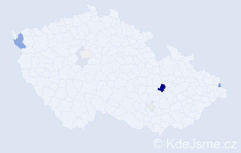 Příjmení: 'Kasarová', počet výskytů 11 v celé ČR