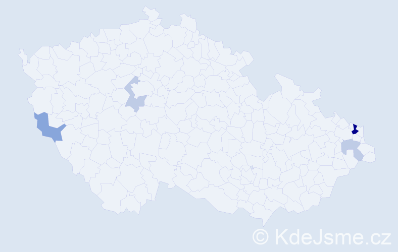 Příjmení: 'Weglarzová', počet výskytů 8 v celé ČR