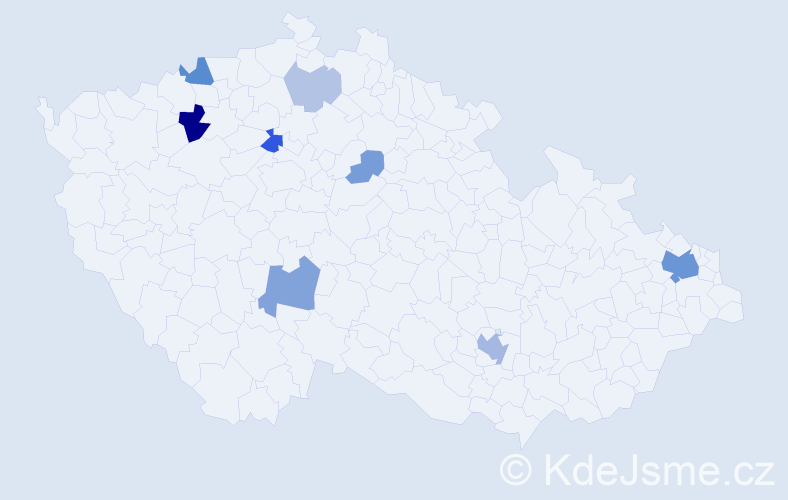 Příjmení: 'Humeňanská', počet výskytů 23 v celé ČR