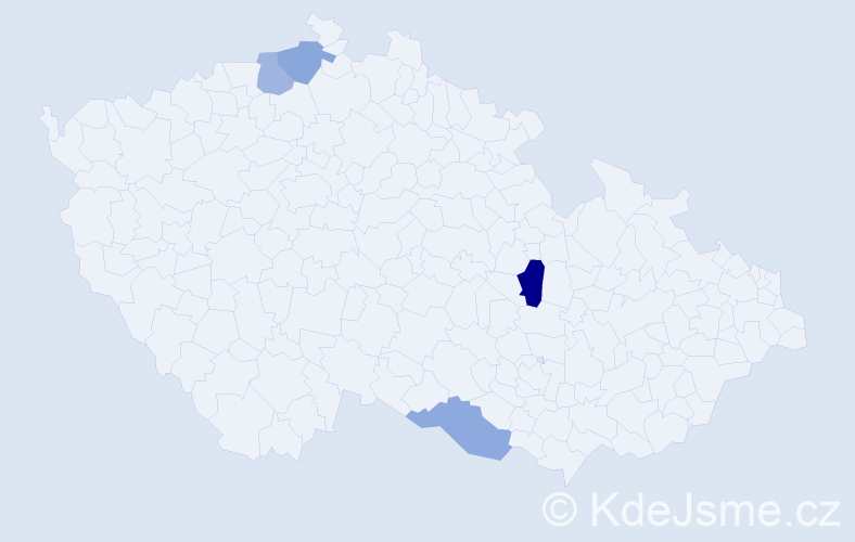 Příjmení: 'Tatarská', počet výskytů 5 v celé ČR