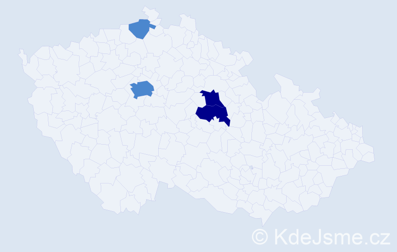 Příjmení: 'Rükl', počet výskytů 8 v celé ČR