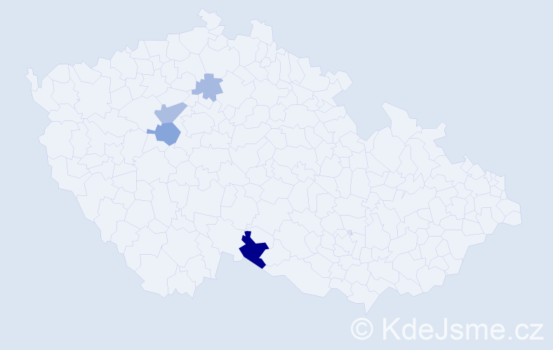 Příjmení: 'Kručayová', počet výskytů 8 v celé ČR
