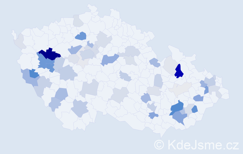 Příjmení: 'Chocholatá', počet výskytů 199 v celé ČR