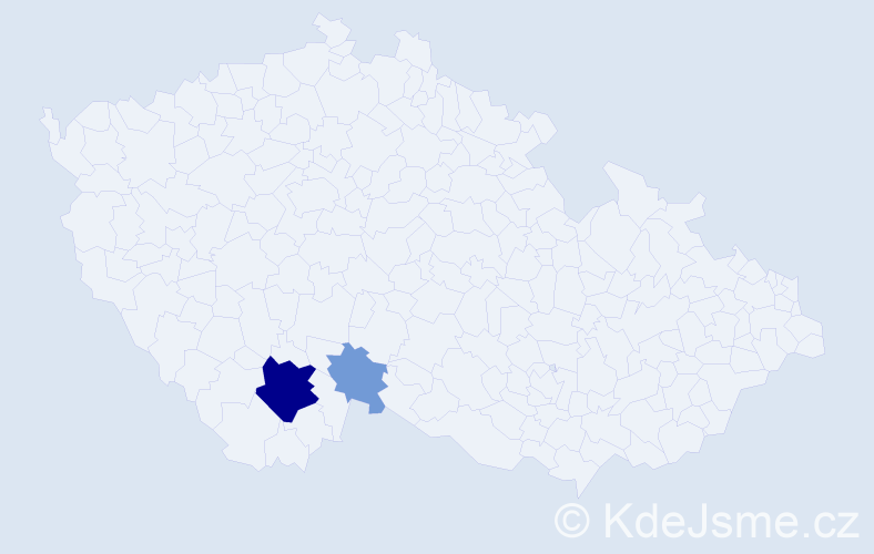 Příjmení: 'Lokapaur', počet výskytů 8 v celé ČR