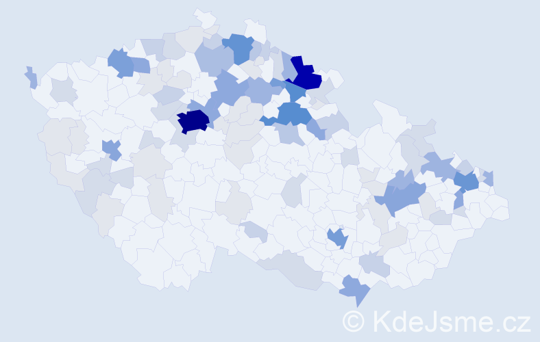 Příjmení: 'Kuhn', počet výskytů 353 v celé ČR