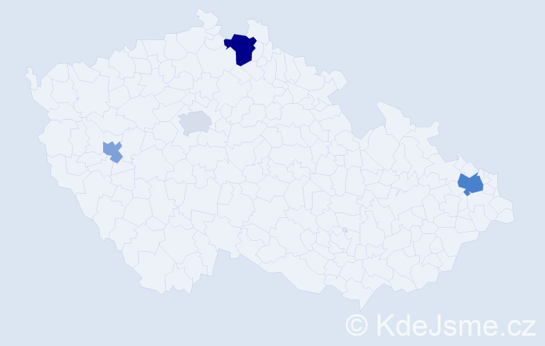 Příjmení: 'Dobrík', počet výskytů 8 v celé ČR
