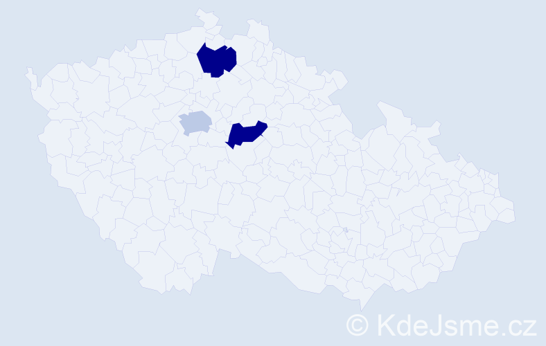 Příjmení: 'Funka', počet výskytů 3 v celé ČR