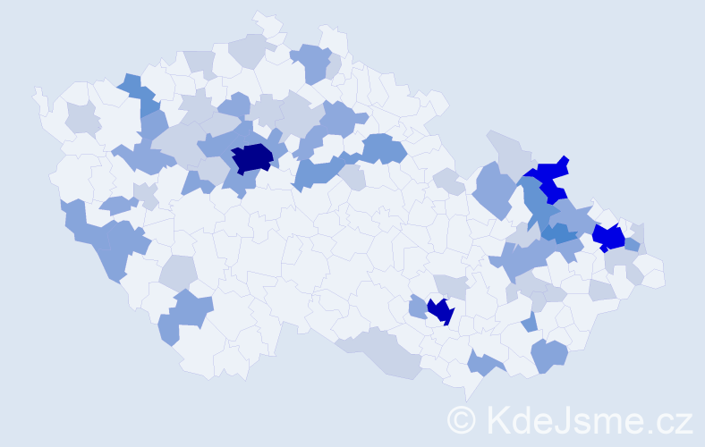 Příjmení: 'Repková', počet výskytů 159 v celé ČR