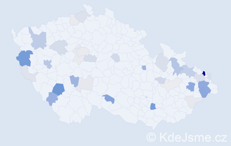 Příjmení: 'Klichová', počet výskytů 123 v celé ČR