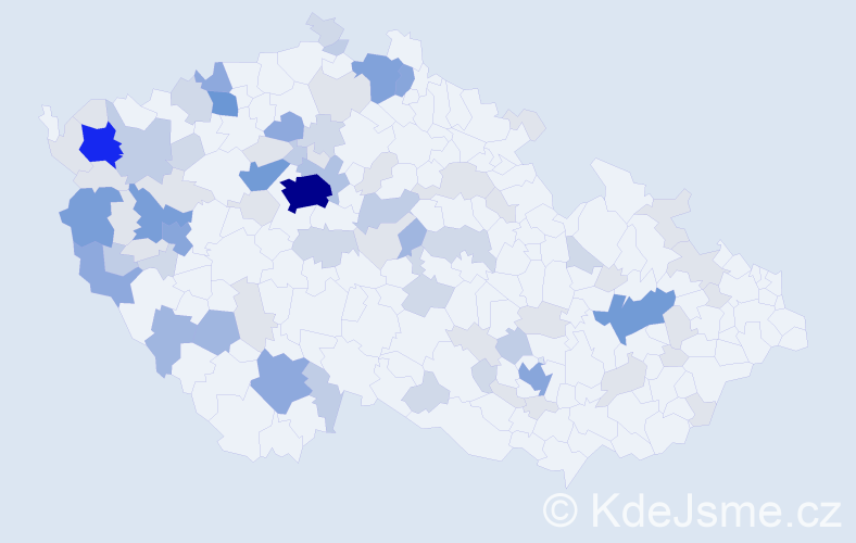 Příjmení: 'Egerová', počet výskytů 245 v celé ČR