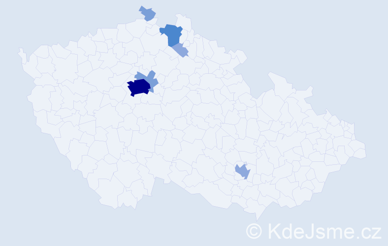 Příjmení: 'Krajbichová', počet výskytů 16 v celé ČR