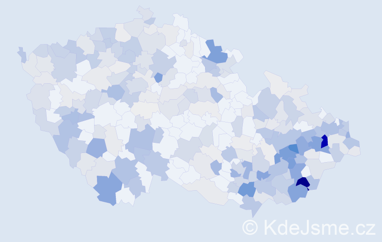 Příjmení: 'Petráš', počet výskytů 1263 v celé ČR
