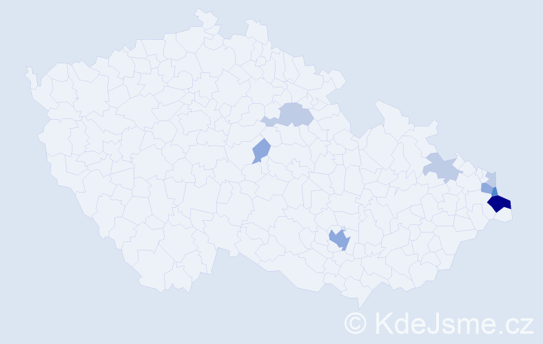 Příjmení: 'Fryda', počet výskytů 24 v celé ČR
