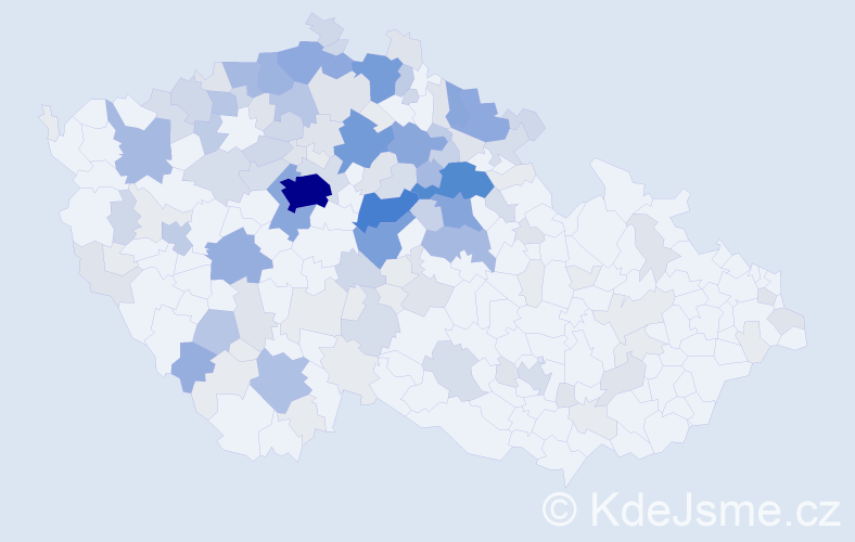 Příjmení: 'Koutová', počet výskytů 521 v celé ČR