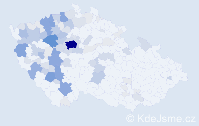 Příjmení: 'Kořán', počet výskytů 353 v celé ČR