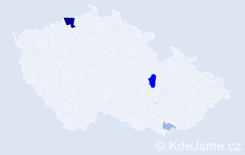 Příjmení: 'Volečková', počet výskytů 8 v celé ČR
