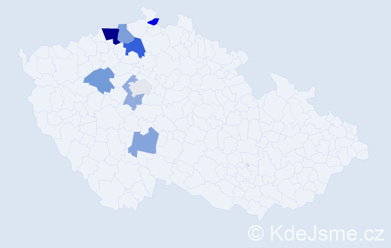Příjmení: 'Zechel', počet výskytů 27 v celé ČR