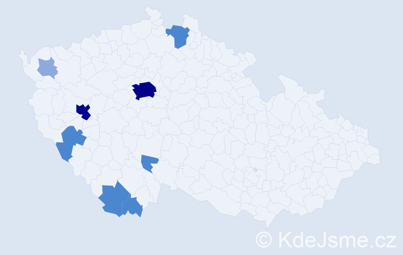 Příjmení: 'Helm', počet výskytů 21 v celé ČR