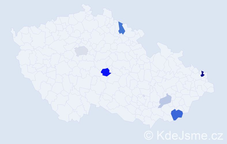 Příjmení: 'Neškera', počet výskytů 19 v celé ČR