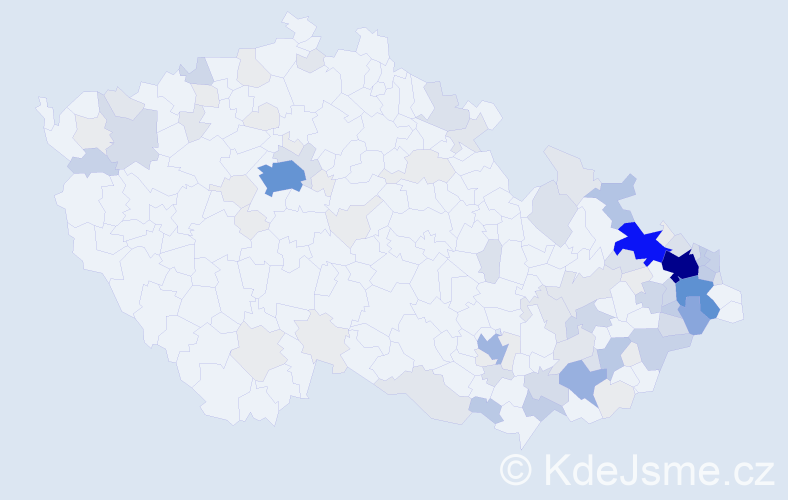 Příjmení: 'Fajkusová', počet výskytů 396 v celé ČR