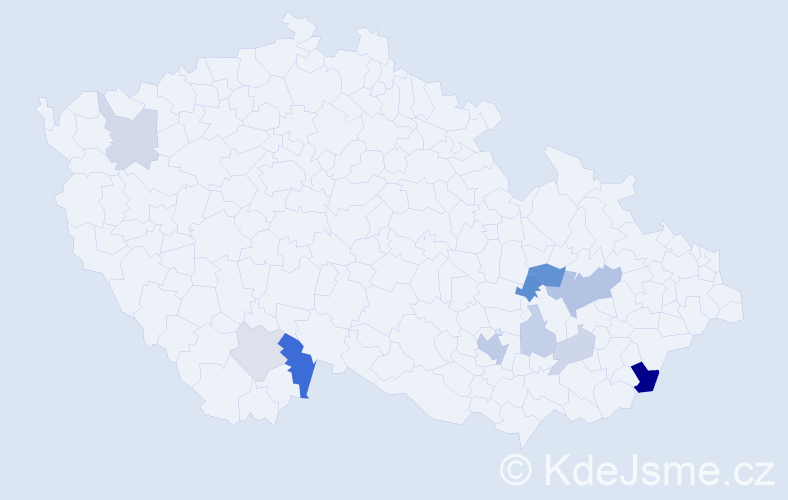 Příjmení: 'Fichtová', počet výskytů 23 v celé ČR