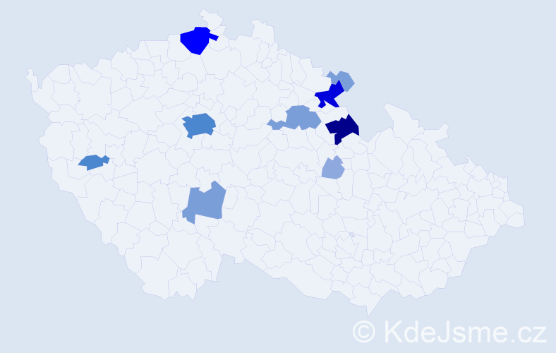 Příjmení: 'Kops', počet výskytů 31 v celé ČR