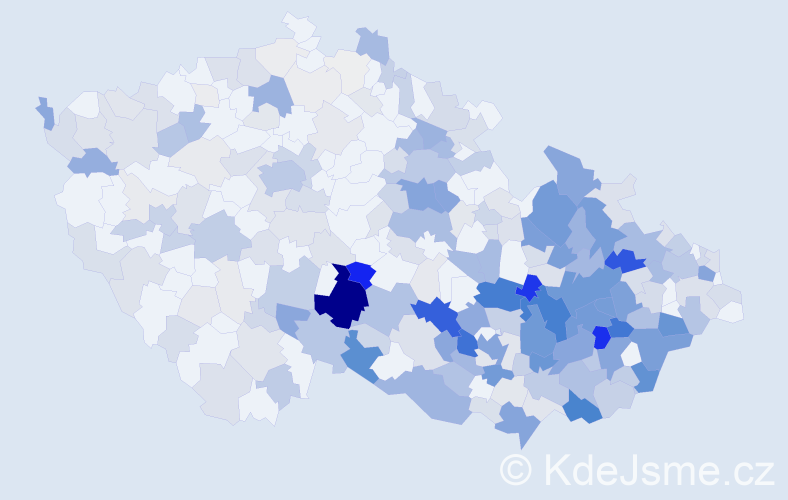 Příjmení: 'Bartošková', počet výskytů 1068 v celé ČR