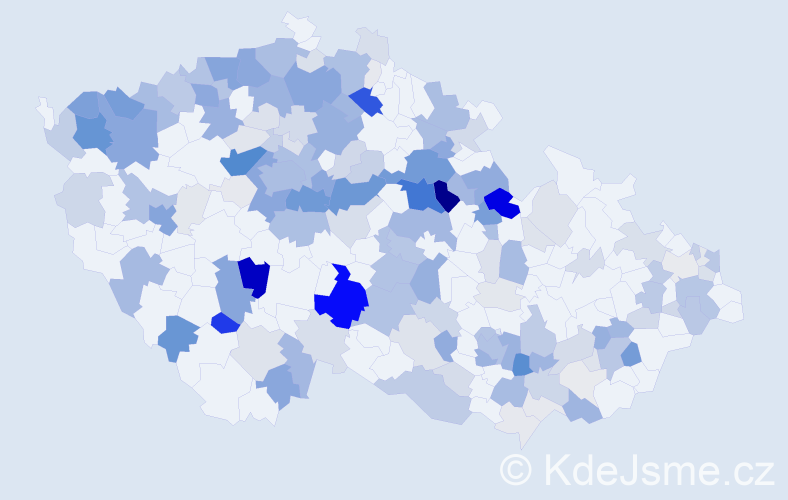 Příjmení: 'Bečka', počet výskytů 776 v celé ČR