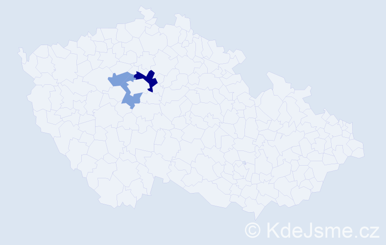 Příjmení: 'Alexandrou', počet výskytů 5 v celé ČR