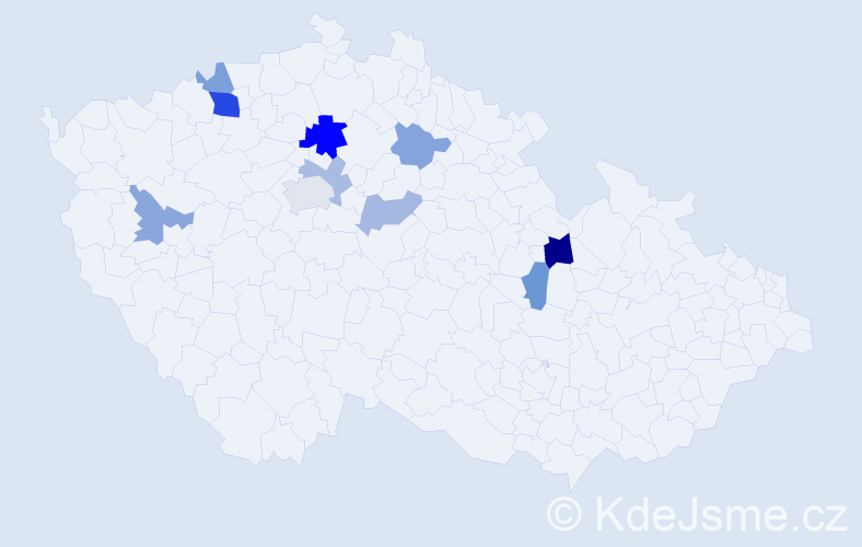 Příjmení: 'Federle', počet výskytů 17 v celé ČR