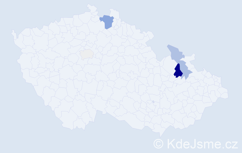 Příjmení: 'Sagalinec', počet výskytů 10 v celé ČR
