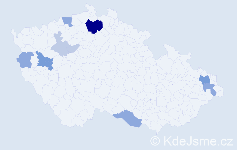 Příjmení: 'Kasinec', počet výskytů 30 v celé ČR