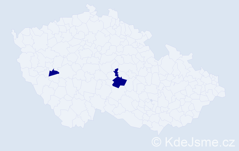 Příjmení: 'Dudinec', počet výskytů 2 v celé ČR