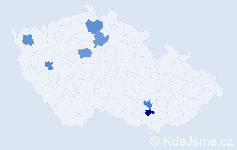 Příjmení: 'Drahan', počet výskytů 18 v celé ČR