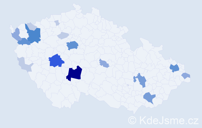 Příjmení: 'Kromka', počet výskytů 49 v celé ČR