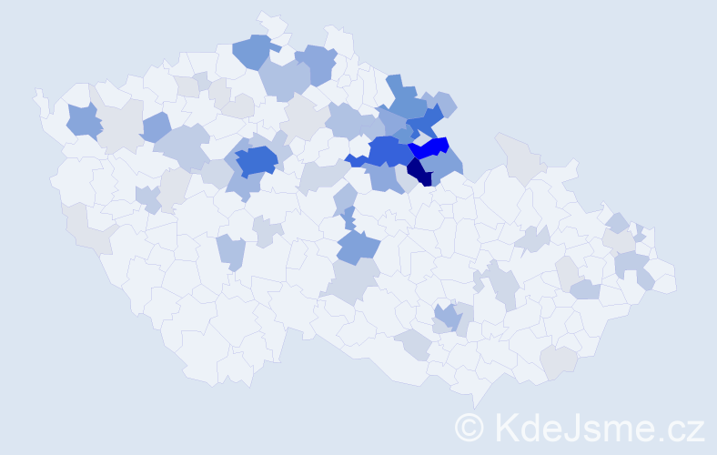 Příjmení: 'Bašová', počet výskytů 275 v celé ČR