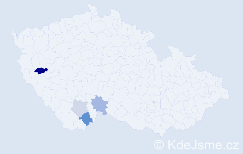 Příjmení: 'Gawendová', počet výskytů 6 v celé ČR