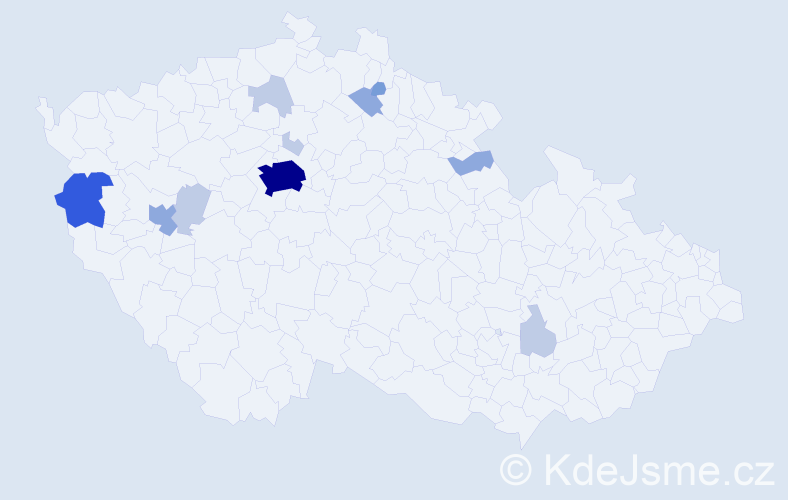 Příjmení: 'Chernychko', počet výskytů 29 v celé ČR